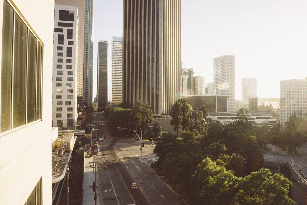 Los Angeles commercial buildings office buildings street view