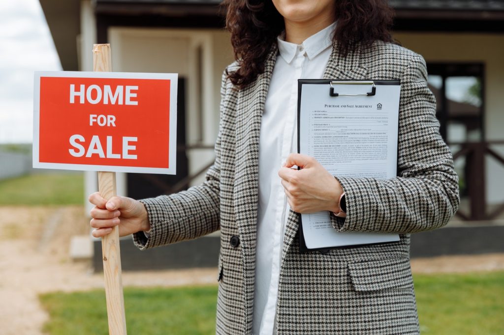 Real estate agents seller agent for sale sign real estate agent
