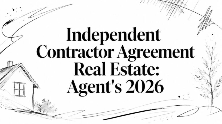 Independent Contractor Agreement Real Estate: Agent’s 2026