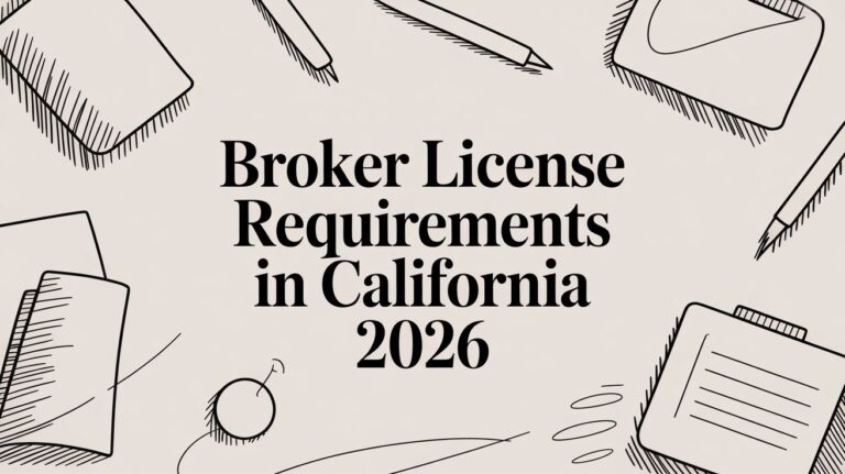 Broker License Requirements in California 2026