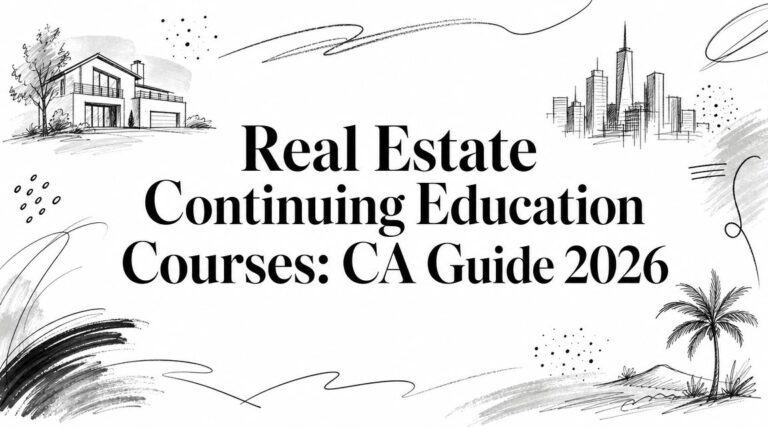 Real Estate Continuing Education Courses: CA Guide 2026