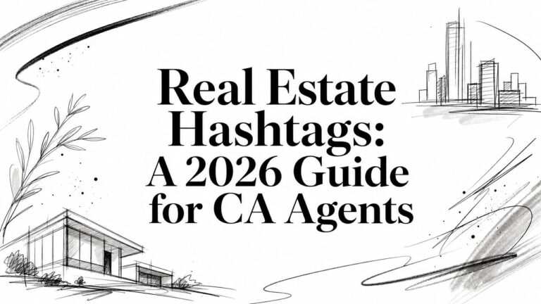 Real Estate Hashtags: A 2026 Guide for CA Agents
