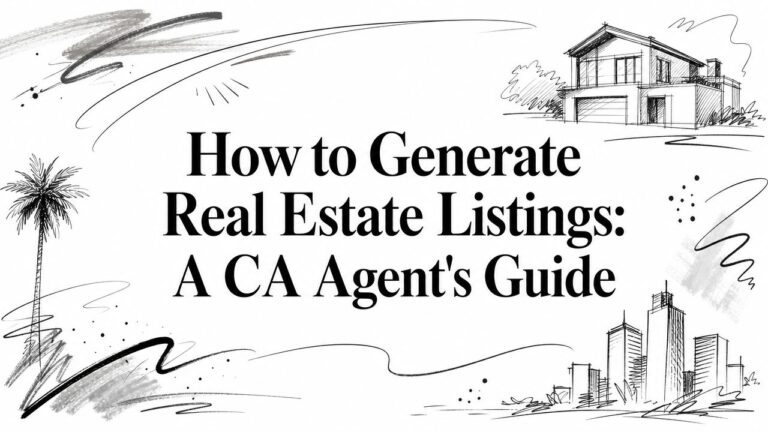 How to Generate Real Estate Listings: A CA Agent’s Guide