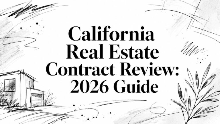 California Real Estate Contract Review: 2026 Guide