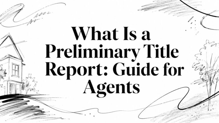 What Is a Preliminary Title Report: Guide for Agents
