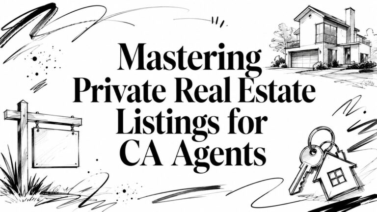 Mastering Private Real Estate Listings for CA Agents